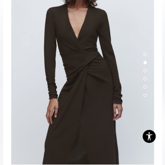 Zara Dresses & Skirts - Zara Draped Wool Blend Dress
